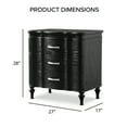 thumbnail image 2 of Furniture of America Seabliss Glam 3-Drawer Nightstand, Black, 2 of 11