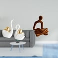 thumbnail image 2 of estatua de cisne,Estatuas y figuras de cisnes de cerámica modernas Esculturas,Escultura de animales Decoración centro de mesa,Figura de pensador abstracto,Estatua de pensador, 2 of 8