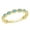 Blue Topaz, variant on Collection Round White Sapphire 11 Stone Stackable Wave Band Ring for Women (Color White, Clarity Highly Included) in 10K White Gold, Size 7