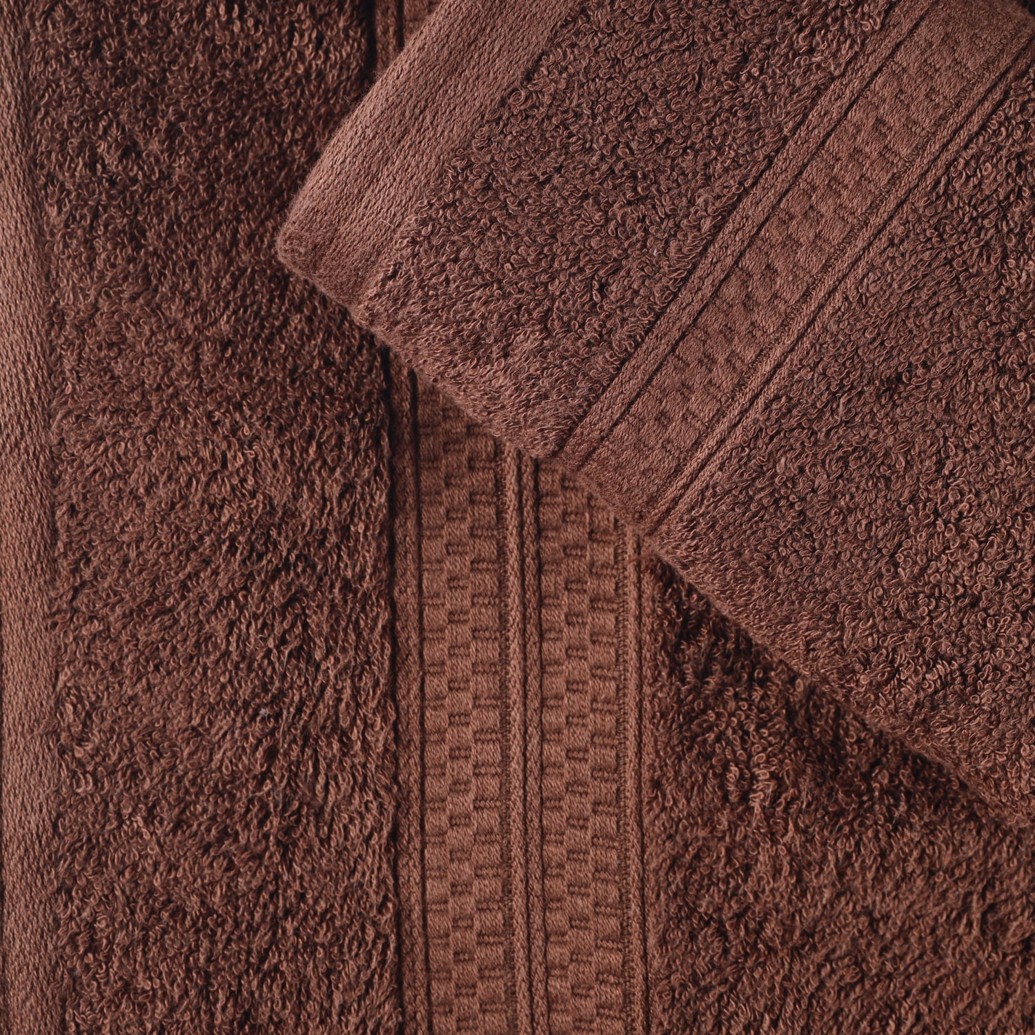 Meadowcove Rayon from Bamboo and Cotton Blend Solid 6-Piece Hand Towel Set , Cocoa by Blue Nile Mills
