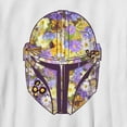 thumbnail image 2 of Boy's Star Wars: The Mandalorian Mando Floral Fill Graphic Tee White Large, 2 of 4