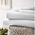 thumbnail image 2 of DDI 1941702 King Premium Embossed Chevron 4 Piece Sheet Set - White Case of 12, 2 of 2