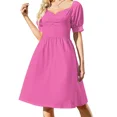 thumbnail image 2 of Hot Pink Sleeveless Dress dresses for women clothes luxury woman evening dress, 2 of 7