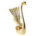 thumbnail image 1 of Juego De Cucharas De Café De Metal Con Base De Cisne Elegante Dorado Sunnimix cuchara de helado, 1 of 7