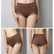 thumbnail image 2 of Gibobby Panty Microfibra con Encaje Ropa interior encaje ajustado talle color sólido casual para mujer （Café， XL), 2 of 3