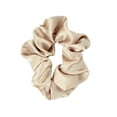 thumbnail image 5 of Amelia Beauty Products, Black, Brown and Tan Mix Imitation Silk Scrunchies, 4.5in Diameter, Gentle on Hair, Strong Hold, No Snag, No Dents or Creases. 6 Pack, 5 of 12