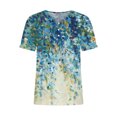 thumbnail image 4 of Camiseta con cuello en V para mujer, informal, de manga corta, con estampado floral, para mujer OAVQHLG3B Store  lin121212, 4 of 5