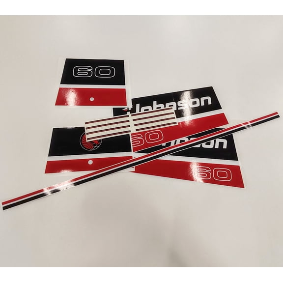 411 Decals Aftermarket Replacement for Johnson 60 Outboard (1991)  Decal Sticker Set