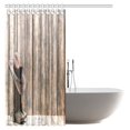 thumbnail image 2 of ABPHQTO Western Decor Cortina de ducha Wild West Boots and Hat en sala de madera Folkloric Old Fashioned Wild Fabric Set de baño con ganchos 160x180 cm, 2 of 3