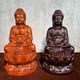 thumbnail image 2 of Ebony wood carved Buddha statue, solid wood Shakyamuni Buddha statue, Three Jewels Buddha, Medicine Buddha, for home worship and peace., 2 of 4