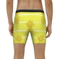 thumbnail image 2 of Men's Boxer Briefs, Gold Pineapple Soft and Breathable Mens Underwear Boxer Briefs With Widen Waist, 2 of 5