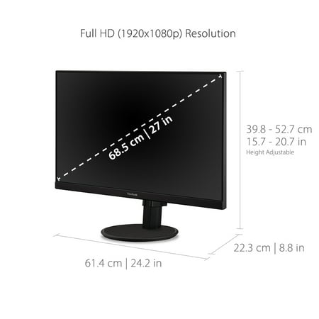 ViewSonic - VA2747-MHJ 27" LCD FHD Monitor (VGA, HDMI) - Black