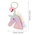 thumbnail image 2 of Llavero de unicornio con cascabel para bolso de PU, bonito colgante de animal para mujeres y niñas, llaves de coche, bolsos, carteras y mochilas, accesorios., 2 of 5
