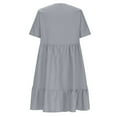 thumbnail image 6 of Xunlbb Plus Size Dresses for Women Fashion Women Summer Casual V-Neck Short Sleeve Mini Dress Beach Dress Size S-5XL, 6 of 9