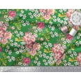 thumbnail image 2 of Soimoi Rayon Fabric Leaves & Peony Floral Print Fabric by the Yard 56 Inch Wide, 2 of 3