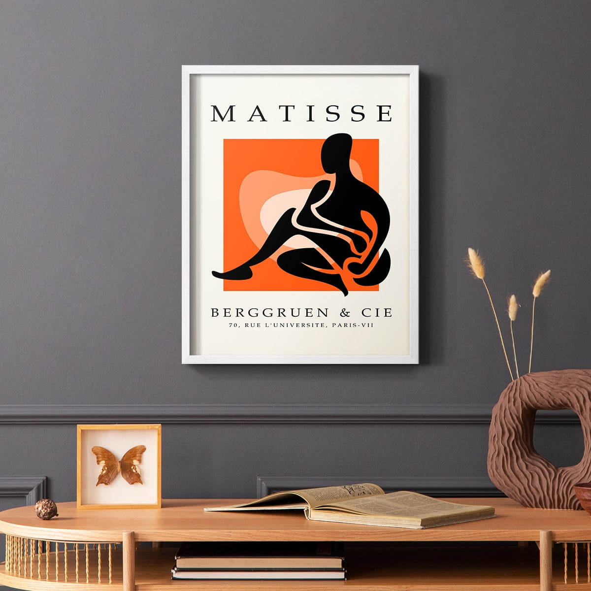 Matisse CCCXXV in White Solid Wood 8 x 10 Framed Print