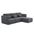 thumbnail image 4 of Beautiful Drew Modular Sectional Sofa with Ottoman by Drew Barrymore, Charcoal, 4 of 12