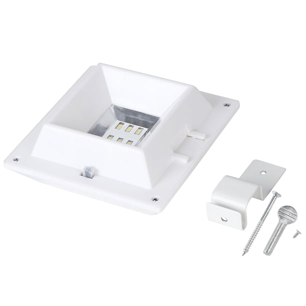 Luz solar para cerca, 6 LED, lámpara solar impermeable para seguridad de jardín, lámpara para canal, rendimiento probado