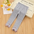 thumbnail image 4 of LYMAYTER Kids Baby Girls Versatile Pants Toddler Cotton Soft Leggings Trousers Spring Fall Stretch Bottoms Pants for 1-5 Years, 4 of 10