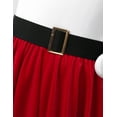 thumbnail image 5 of Jowowha Kids Girls Christmas Santa Cosplay Costume Velvet Pleated Skirt with Plushy Hem Mini Skort Red 4, 5 of 7