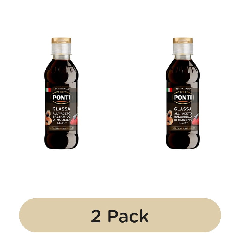 Ponti Glaze with Balsamic Vinegar of Modena 250ml, British Import (Pack of 2)