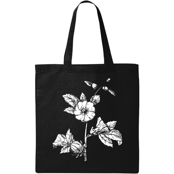 Smartprints Colorless Roselle Tote Bag - Image by Shutterstock, One Size Cotton Canvas Tote Bag