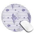 thumbnail image 2 of Disketp Stripes And Sprigs Of Lavender Small Mouse Pad 7.9x7.9 Inches,Washable Round Mousepad For Office Laptop Computer,Non-Slip Rubber Base Mouse Pads For Wireless Mouse, 2 of 9