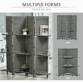 thumbnail image 6 of HOMCOM 4 Panel Wood Privacy Screen Room Divider with 3 Shelves 67" Grey, 6 of 9