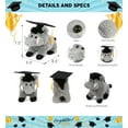 thumbnail image 2 of DolliBu Grey Boar Graduation Plush Toy - Soft Boar Plush Graduation Stuffed Animal Dress Up with Gown & Cap with Tassel Outfit - Congratulatory Graduation Gift - 7.5 Inches, 2 of 6