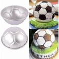 thumbnail image 3 of 9 Inch 3d Full-size Soccer Ball Aluminum Baking Pan With 4pcs Hexagon Pentagon Cookie Cutter, Football Shape Metal Cake Pan Mold Boy's Birthday Sports, 3 of 5
