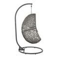 thumbnail image 3 of Modway Encase Outdoor Synthetic Rattan Swing Chair in Gray and White, 3 of 10