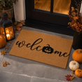 thumbnail image 4 of Halloween Welcome Doormat, Crystal Velvet Fall Holiday Front Door Mat, Pumpkin Festive Decorative Floor Mat, Washable Non-Slip Entrance Rug for Home Entryway Porch Terrace Garage(A 29.53in), 4 of 7