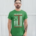 thumbnail image 3 of Tee Hunt Real Americans Stand for The Flag T-Shirt Patriotic Veteran's Day Men's Tee, Green, Large, 3 of 5