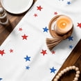 thumbnail image 3 of Independence Day Table Runner 70 Inches, American Flag Boots Red Blue Flowers Stars Bed Runner Dresser Scarves Tabletop for Indoor Outdoor Parties/Ceremony/Banquet, 13" x 70", 3 of 9