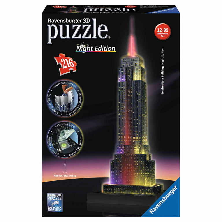 discolor Udvej Forespørgsel Ravensburger - Empire State Building 3D Puzzle - Night Edition - 216 Pieces  - Walmart.com