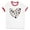 White/Red, variant on Halloween Heart Ringer Tee Shirt Unisex Large White/Black