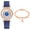 Blue, variant on Censtreet Women Watch Brown Leather Straps Ladies Rose Gold Elegant Luxury Dress Chronograph Waterproof Wrist Watch