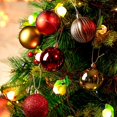 thumbnail image 4 of Bola de árbol de Navidad de 30 piezas, adornos pintados de plástico galvanizado, decoración de forma especial para el hogar, decoración de fiesta de Navidad, 2024, 4 of 4