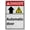 Warning Sign 3, variant on Industrial ANSI Horizontal Directional Sign - 8"x12" Weatherproof, UV Resistant for Indoor/Outdoor Workplace (Caution automatic door [left arrow])