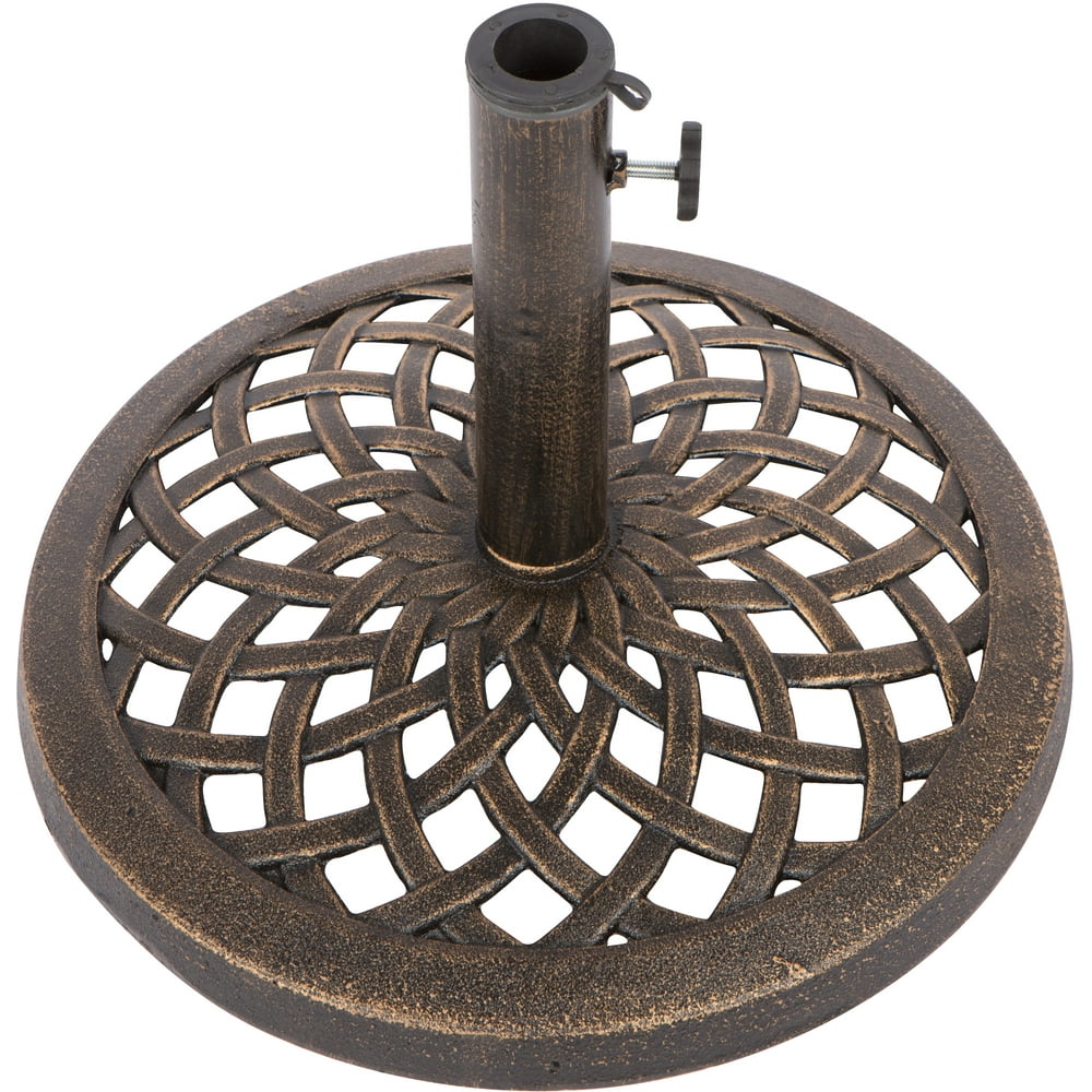 Cast Iron Umbrella Base 17.7 Inch Diameter by Trademark Innovations