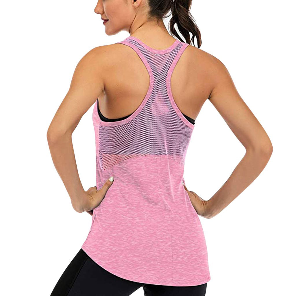 Core Products Womens Jacquard Mesh Muscle Sleeveless Tank Yoga Shirt