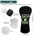 thumbnail image 5 of Yuyamidu Golf Ball Print Golf Club Head Covers Black Golf Club Cover Accessories Waterproof PU Leather for Woods and Driver Fairway Hybrids, 5 of 6