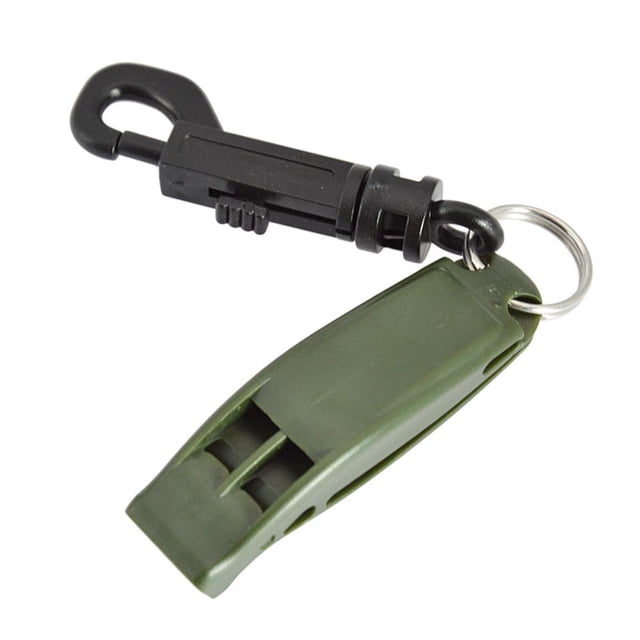 Silbato Emergencia Doble Frecuencia Con Gancho Silbato Portátil (verde)