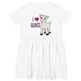 thumbnail image 3 of Inktastic I Love Goats Cute Goat Girls Toddler Dress, 3 of 5