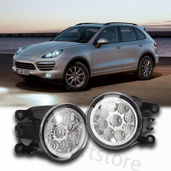 Fog Light Front Lamp for Prosche Cayenne 2011-2017 Right&Left Side Clear Lens 6000K White 2Pcs