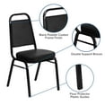 thumbnail image 4 of Emma + Oliver Trapezoid Back Banquet Chair, Black Vinyl/Black Frame 2.5" Seat, 4 of 13