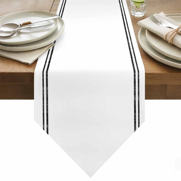 Solid Color Table Runner 72 Inches Long White Table Runners for Dining Room Tabletop Dresser Scarf Home Party Banquet Wedding Holiday Decoration