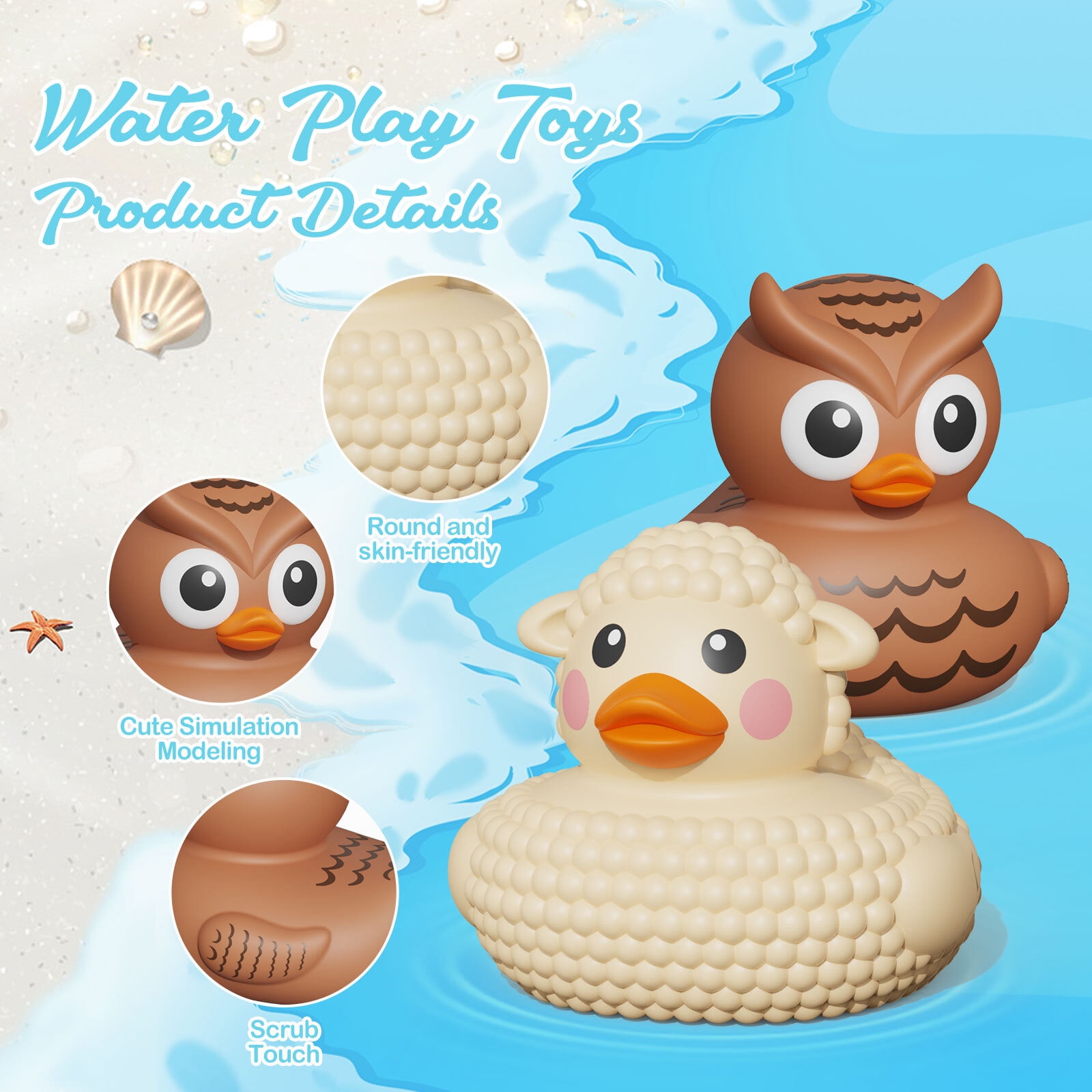 Sumsoltic 25 Pcs Baby Bath Toys, Mini Rubber Ducks No Hole Design, Safe Bath Toys for Babies Infants Toddlers and Kids,Pool Toys Party Favors