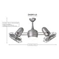 thumbnail image 5 of Matthews Fan Company DGLK-BK-MTL - Dagny 39" Ceiling Fan with light, 360° rotational double-headed in matte black finish with metal blades, indoor or covered patio rated, 5 of 7