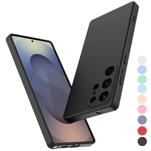 Galaxy S25 Plus Case, Takfox Samsung Galaxy S25 Plus 6.7" Basic Case [Frosted] Shockproof Case Liquid Silicone Gel Rubber Soft TPU Anti-slip Bumper Thin Matte Slim Phone Case Covers,Black